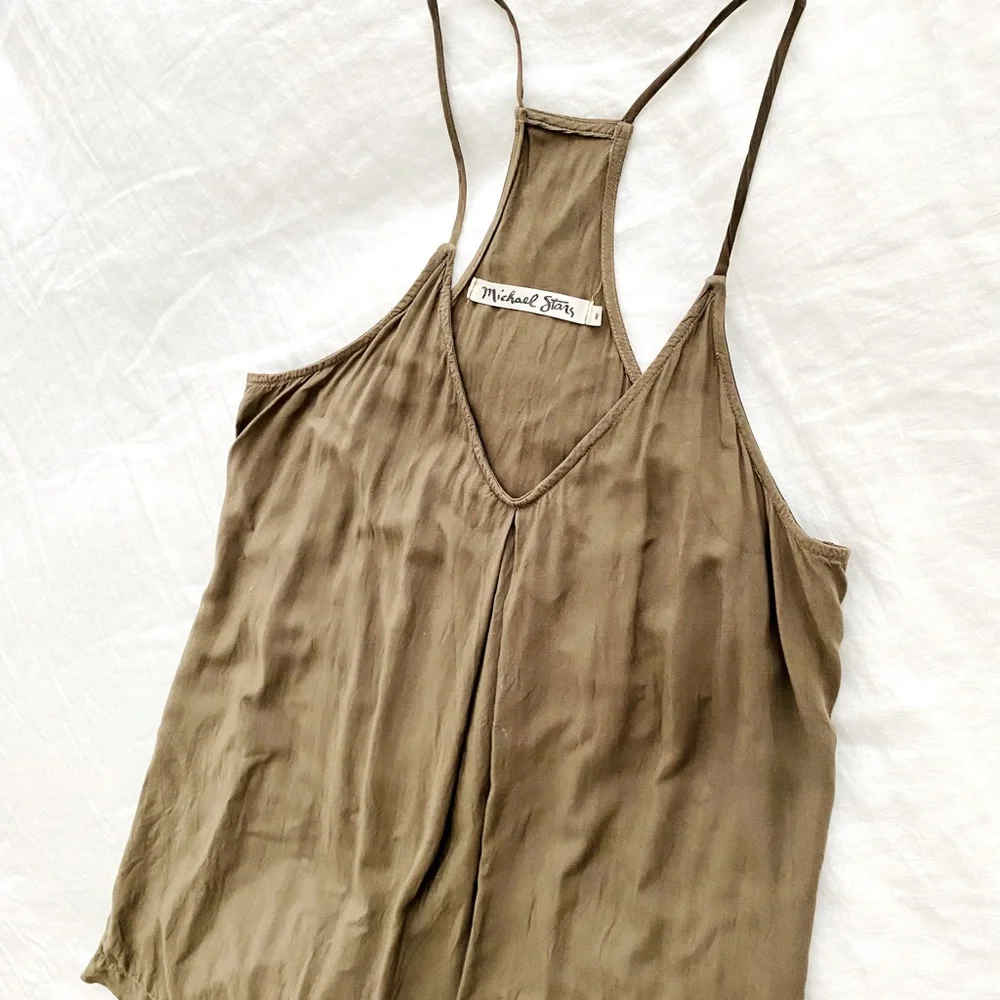 🌟HP🌟Michael Stars Olive Green Dress - Picture 4 of 13